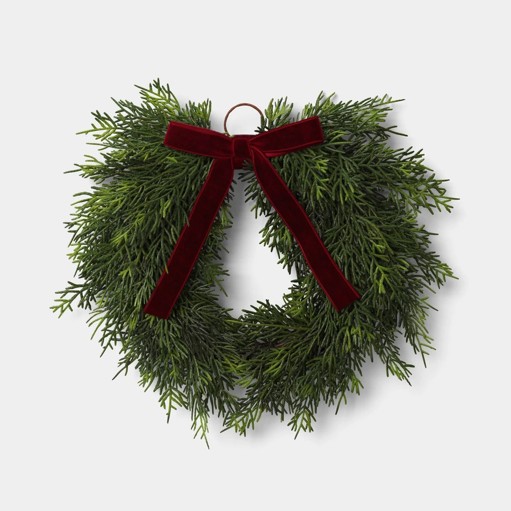 Threshold Draping Cedar Mini Christmas Wreath from Target