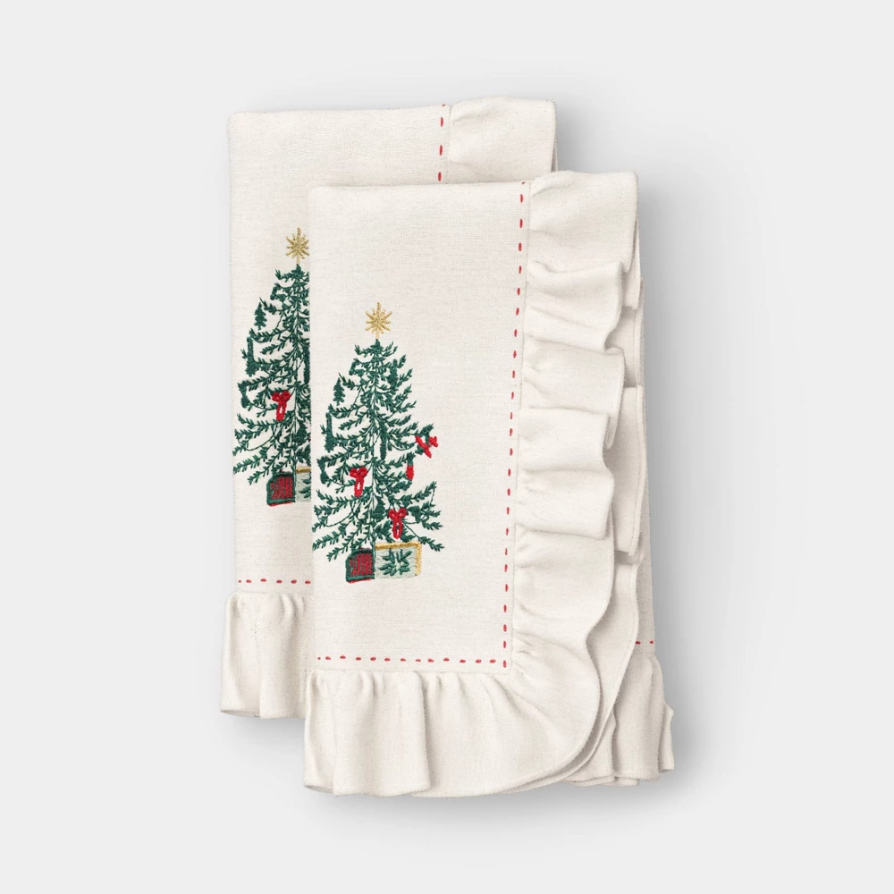 2 Pack Tree with Ruffle Napkins, Green from Target