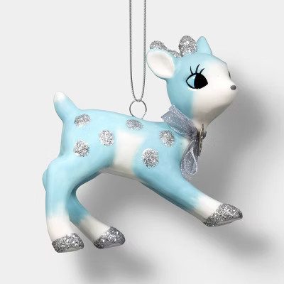Wondershop Blue Ceramic Deer Ornament from Target