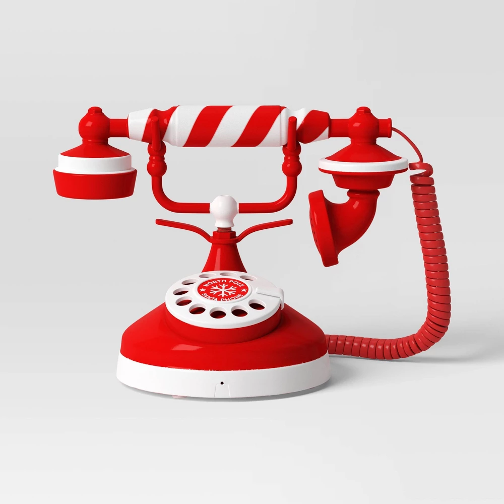 Wondershop Candy Striped North Pole Antique Telephone from Target