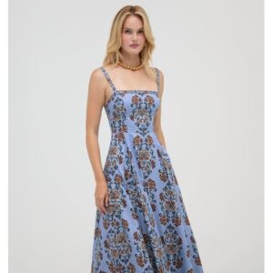 The Margot Dress - Stowell Medallion Iris