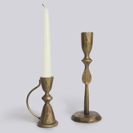 Antique Brass Candle Holders, Set of 2 from Walmart