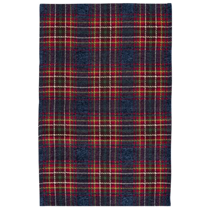 Better Homes and Gardens Blue Plaid Washable Rug from Walmart