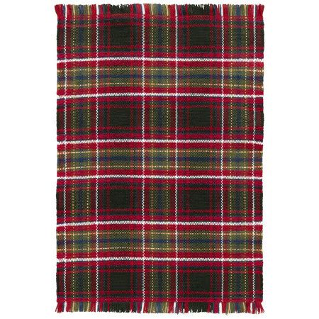 Better Homes and Gardens Green Plaid Rug from Walmart