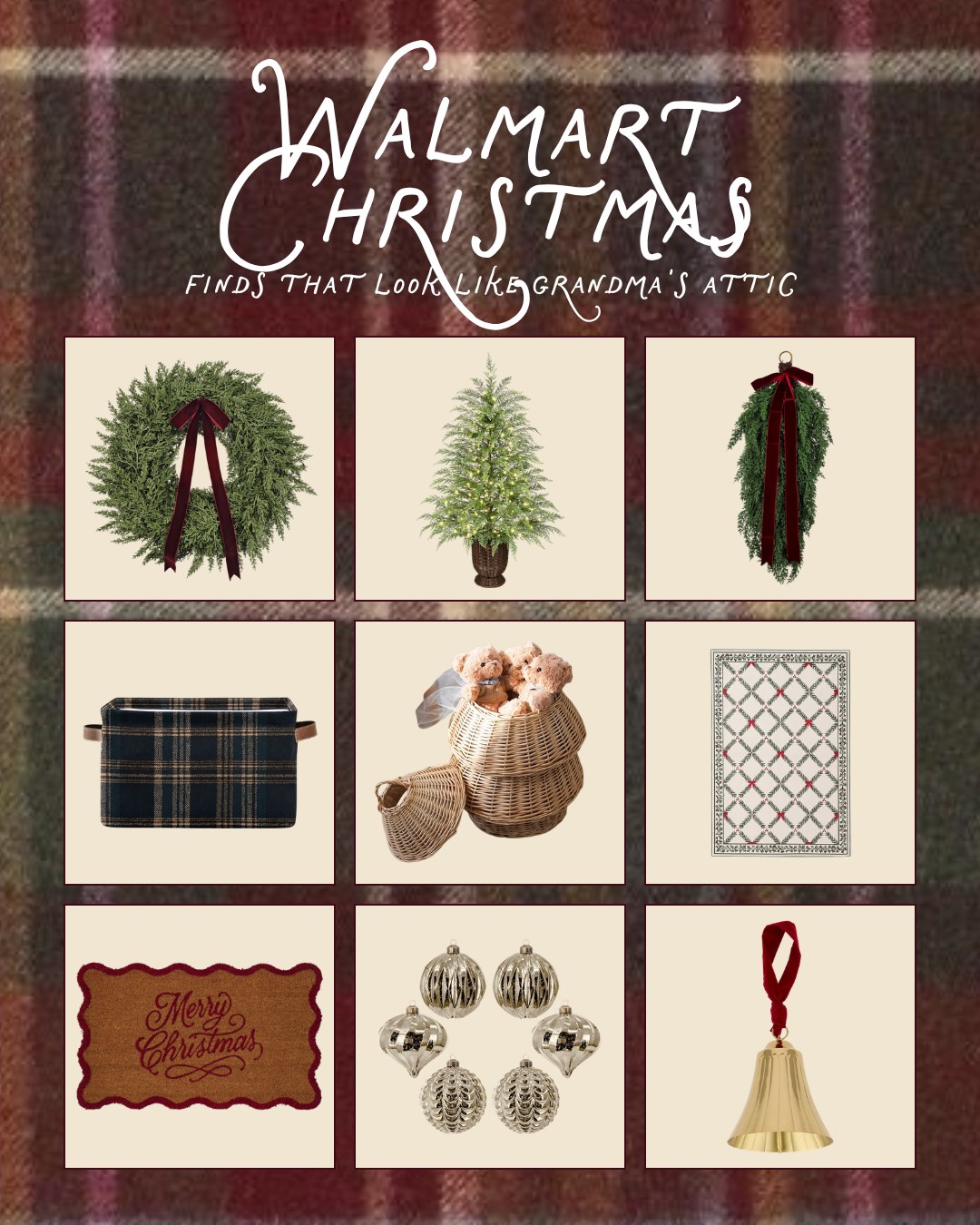 Walmart Christmas decor finds that look like grandma's attic