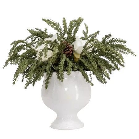 My Texas House Evergreen, Pinecone and Magnolia Arrangement from Walmart