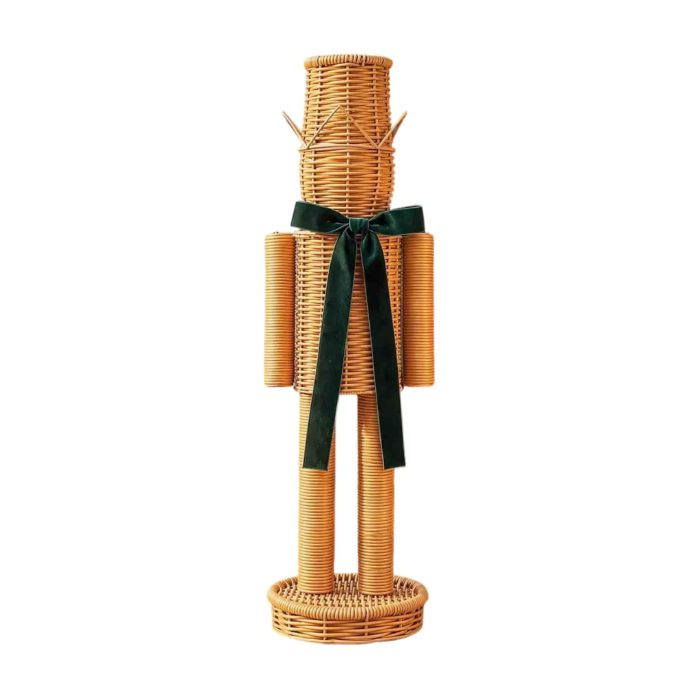 Rattan Nutcracker with Velvet Bow from Walmart