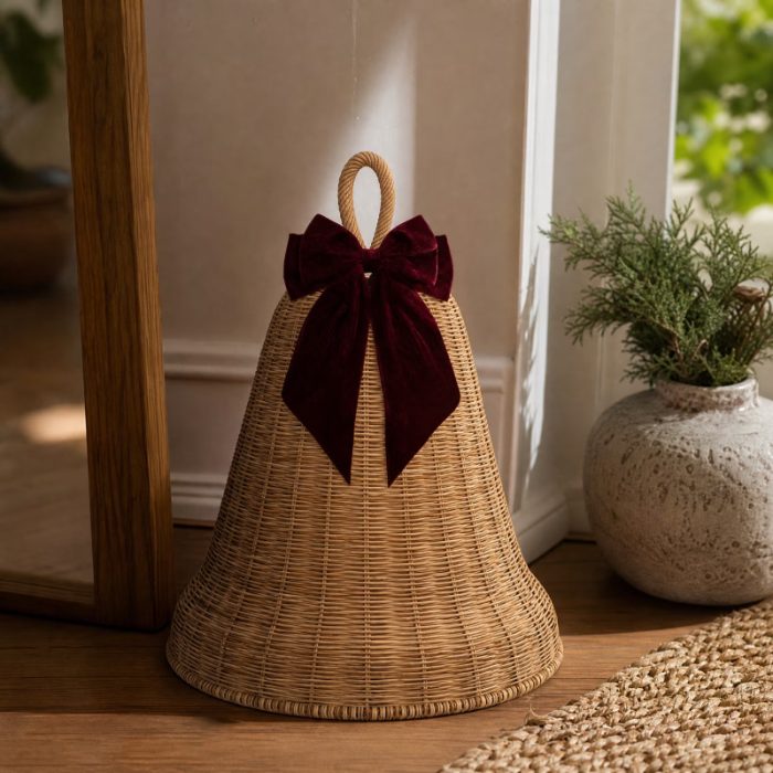 Woven Christmas Bell with Velvet Bow from Walmart