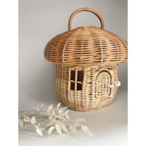 Wicker Acorn House | Handwoven Children’s Dolls House | Vintage Nurser
