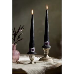 Witch Hat Taper Candles, Set of 2
